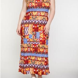 !!!!WOMEN RED DESIGN IKAT SLEEVELESS DRESS!!!!